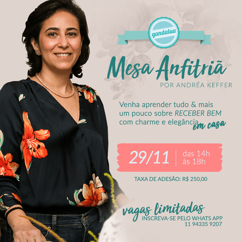 Convite Curso Andrea2911 V4 Curso De Mesa Posta Com Andrea Keffer