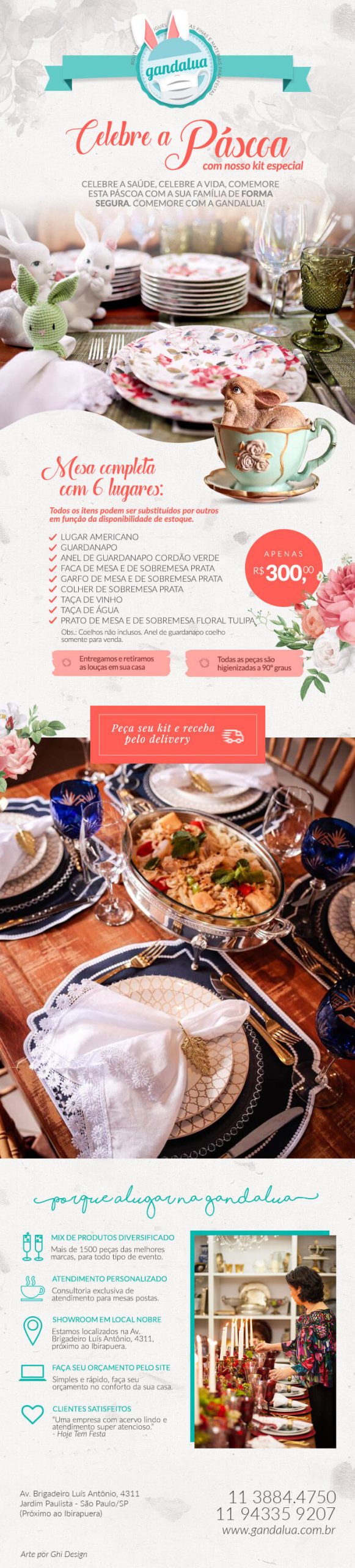 Celebre A Páscoa Com Nosso Kit Promo De Mesa Posta Completa! Peça Agora E Receba Em Casa
