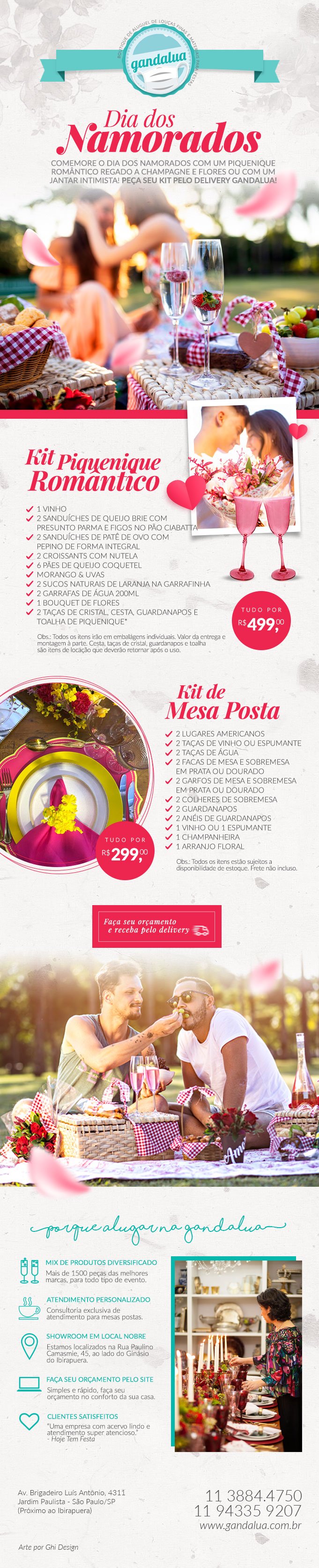 Comemore O Dia Dos Namorados Com Um Piquenique Romântico Ou Um Lindo Jantar Intimista. Escolha Seu Kit