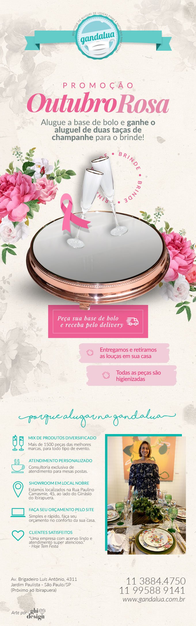 Alugue A Base De Bolo E Ganhe O Aluguel De 2 Taças De Champagne!
