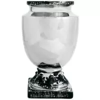 Aluguel de Vaso de Cerâmica Prateado 26x18x13cm