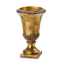 Aluguel de Vaso em Resina Dourado 27cm