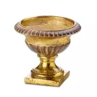 Aluguel de Vaso em Resina Dourado 16cm