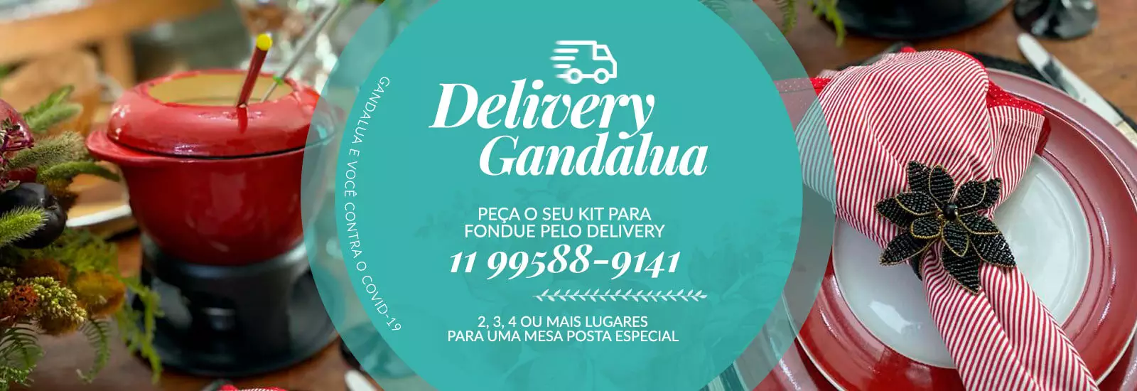 Aluguel de rechaud para fondue. Peça pelo Delivery Gandalua!